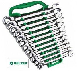 JOGO DE CHAVES COMBINADAS COM CATRACA REVERSIVEL 9620BJ  BELZER